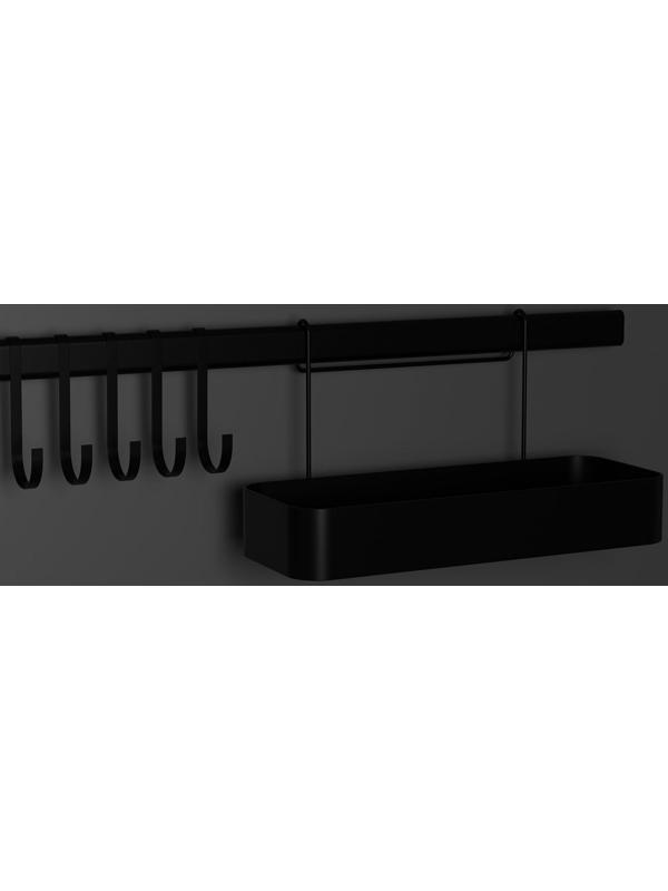 Рейлинговая система для кухни на 8 предметов Доляна, 60,5 см, цвет чёрный