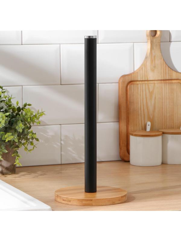 Держатель для бумажных полотенец Magistro Black, 15 см