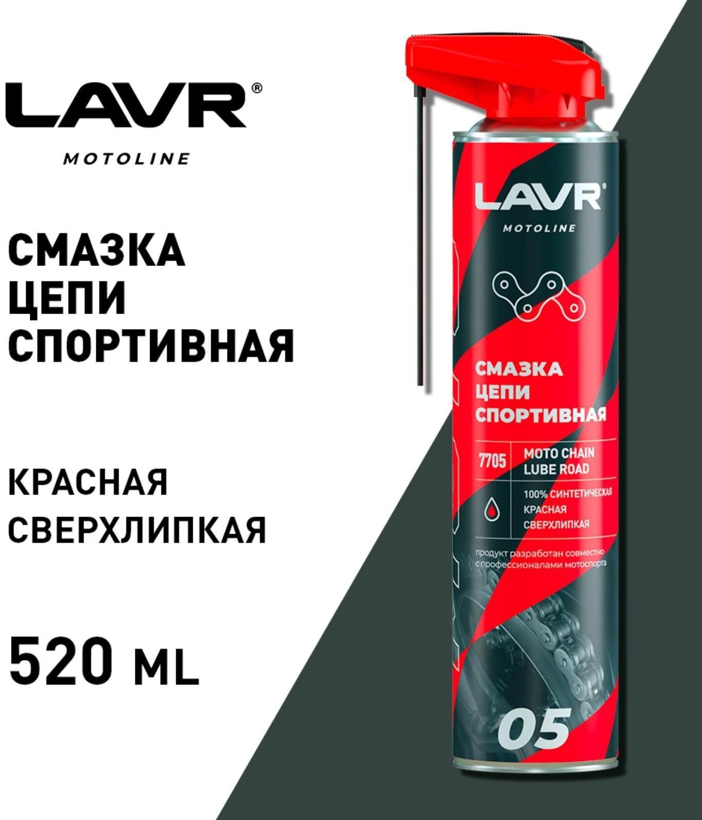 Смазка цепи LAVR Спортивная, 520 мл Ln7705