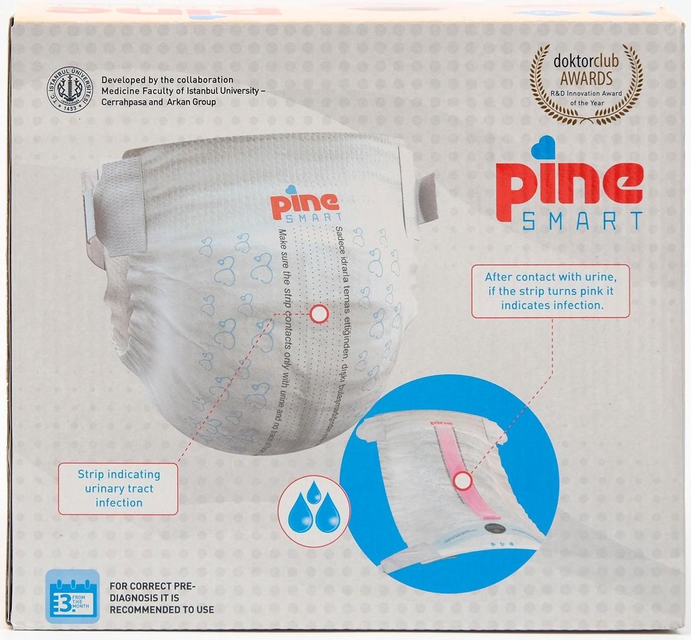 Подгузники детские умные Pine Smart 4 Maxi, 10 - 17 кг, 20 шт.