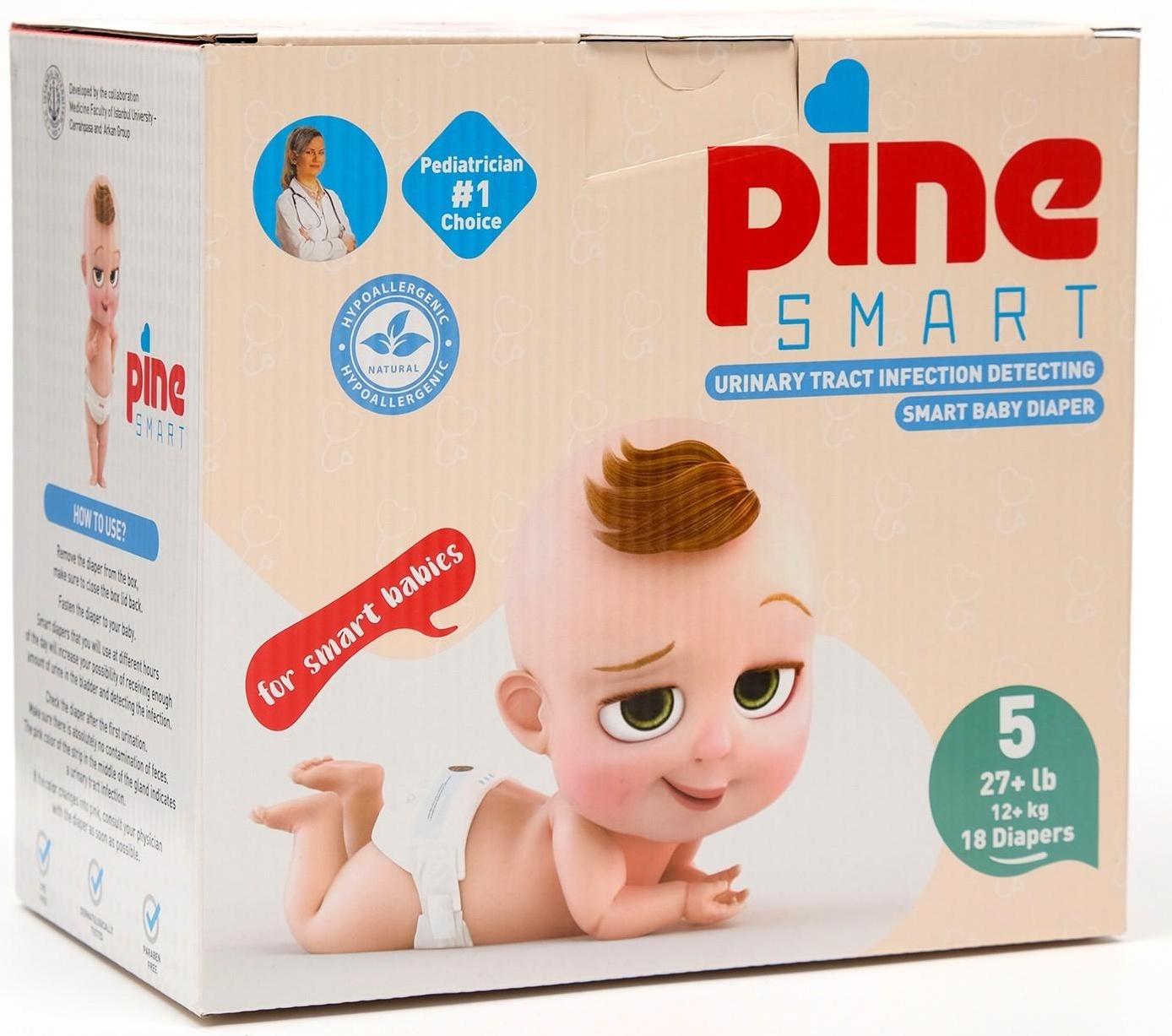 Подгузники детские умные Pine Smart 5 Junior, 11 - 25 кг, 18 шт.