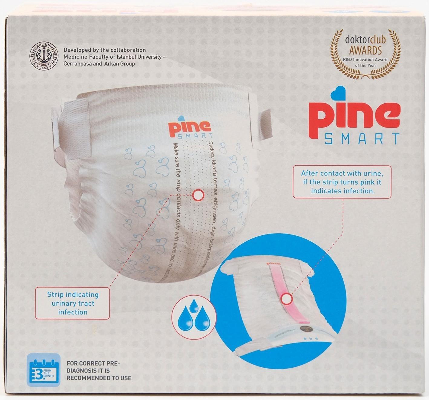 Подгузники детские умные Pine Smart 6 Ekstra Large, 16+ кг, 16 шт.