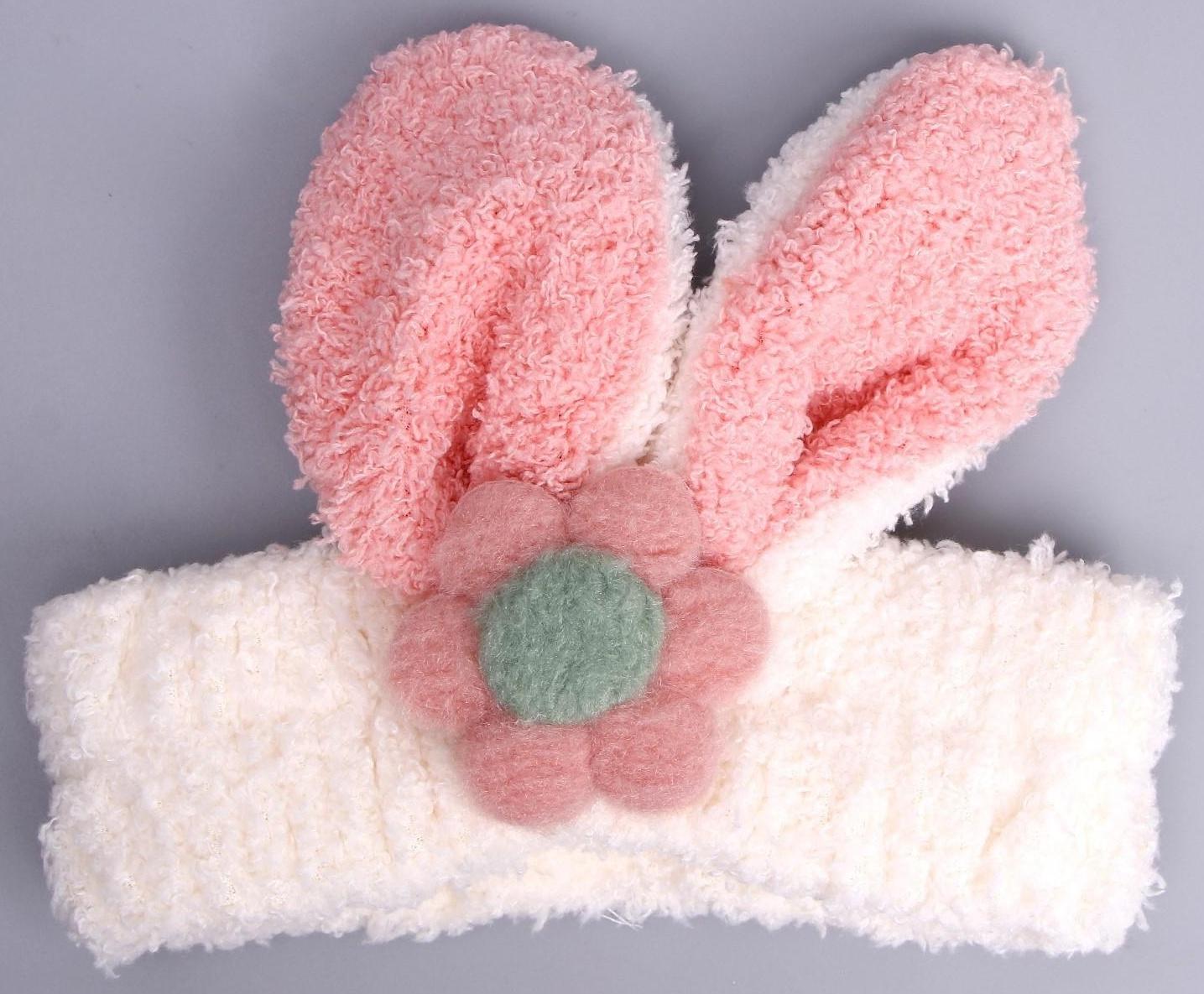 Карнавальная повязка «Зайка» с цветком, цвета МИКС