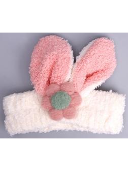 Карнавальная повязка «Зайка» с цветком, цвета МИКС