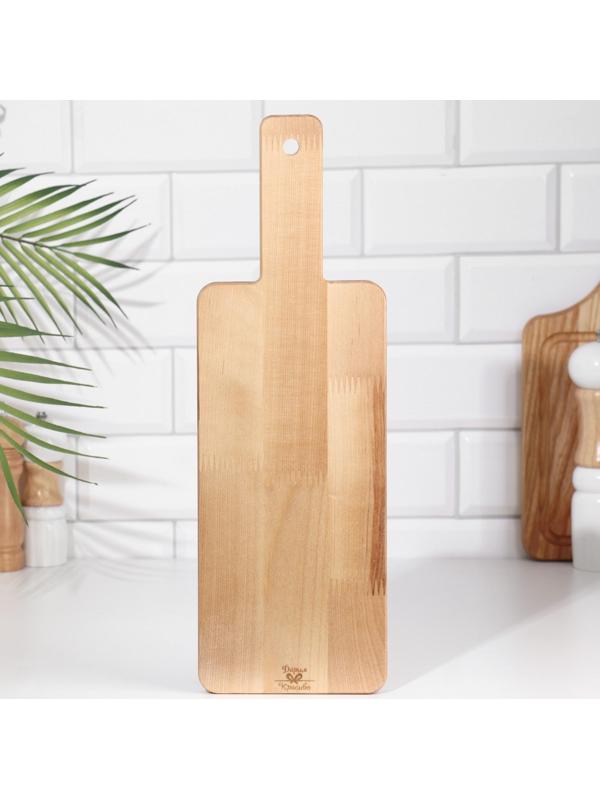 Доска разделочная и сервировочная ЛАПТА с ручкой, 42х13,5х1,8 см, береза