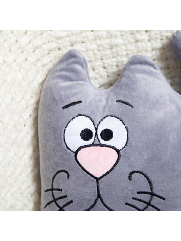 Подушка-игрушка «Хвост трубой», цвет серый, размер 35х35см, плюш, холофайбер