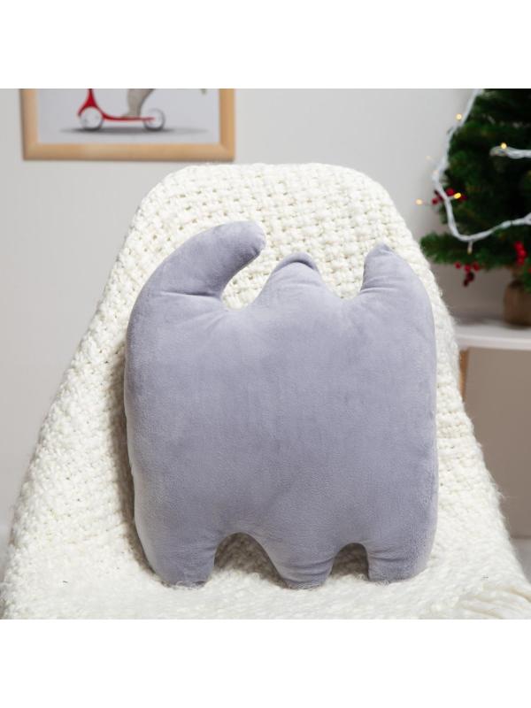 Подушка-игрушка «Хвост трубой», цвет серый, размер 35х35см, плюш, холофайбер