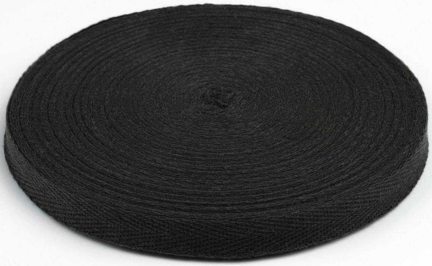 Лента киперная, 15 мм, 50 ± 1 м, плотность 3,33 гр/м, цвет чёрный