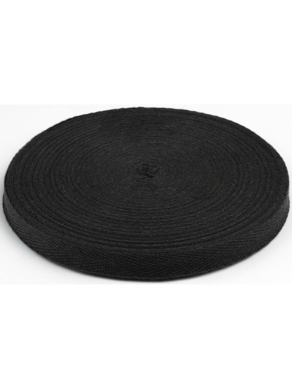 Лента киперная, 15 мм, 50 ± 1 м, плотность 3,33 гр/м, цвет чёрный