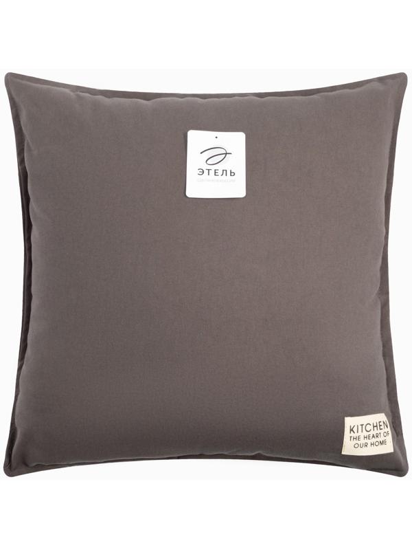 Подушка Этель, 45х45+1 см, серый, 100% хлопок