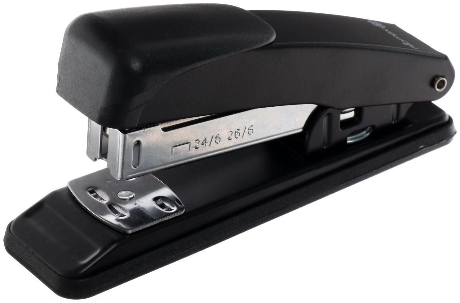 Степлер № 24/6 и 26/6 на 18 листов, deVENTE металлический, чёрный