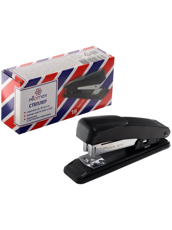 Степлер № 24/6 и 26/6 на 18 листов, deVENTE металлический, чёрный
