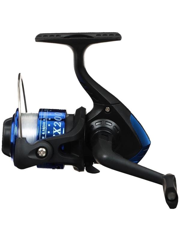 Катушка оснащённая FX200, 1 подшипник, 5.1:1, пластиковая шпуля, синяя