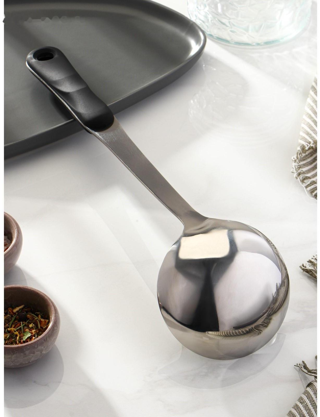 Половник из нержавеющей стали Доляна Home, 90 мл, 34×10 см, толщина 3 мм, цвет серебряный