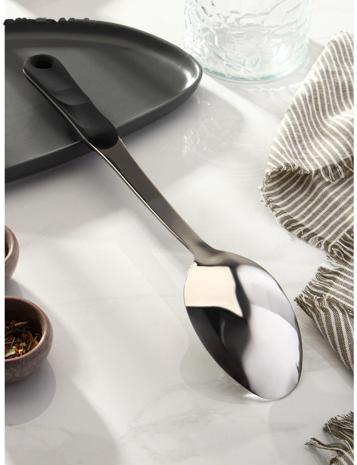 Ложка гарнирная из нержавеющей стали Доляна Home, 38×7 см, толщина 3 мм