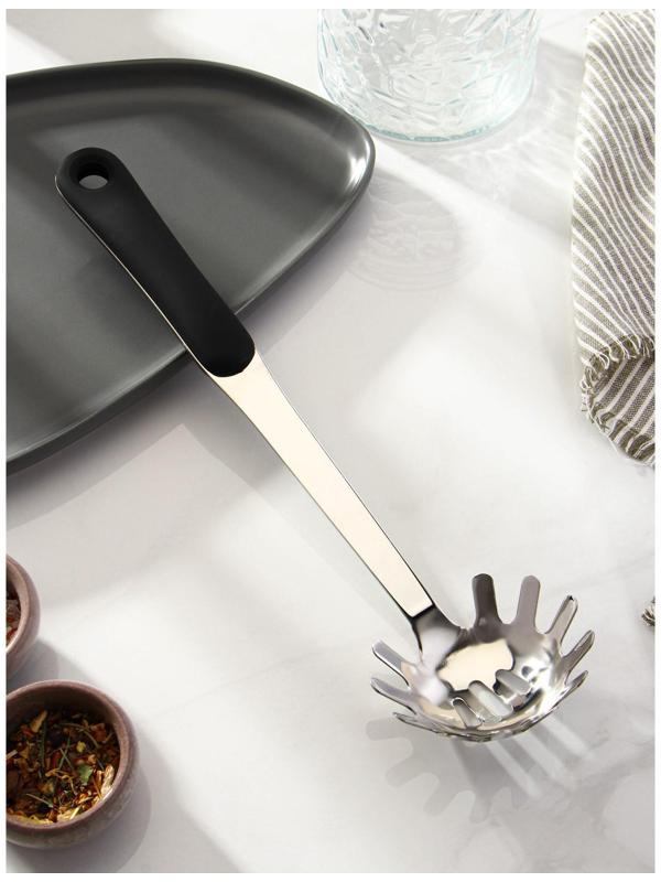 Ложка для спагетти из нержавеющей стали Доляна Home, 32×8,5 см, толщина 3 мм