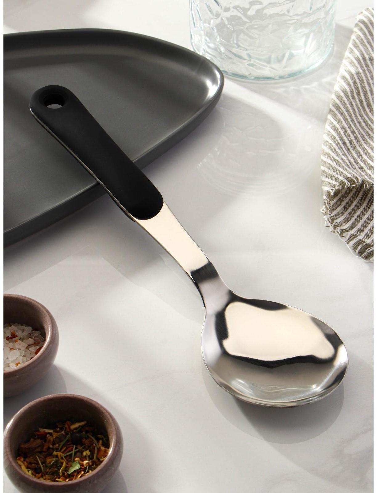 Ложка гарнирная из нержавеющей стали Доляна Home, 29×8 см, толщина 3 мм