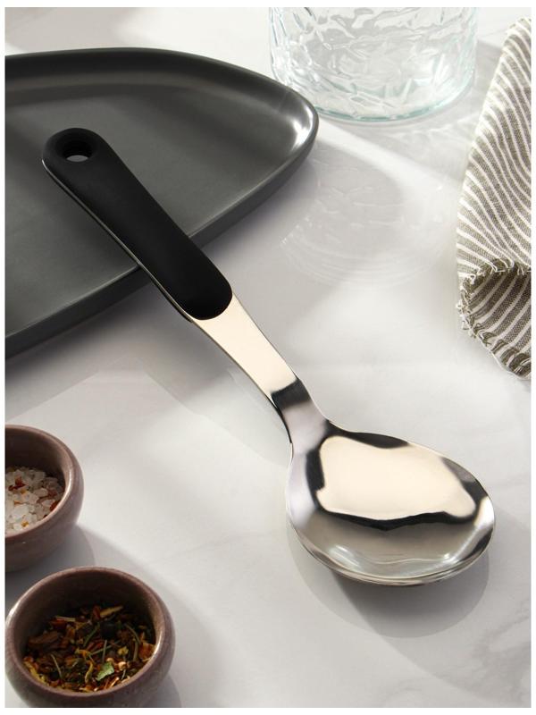 Ложка гарнирная из нержавеющей стали Доляна Home, 29×8 см, толщина 3 мм