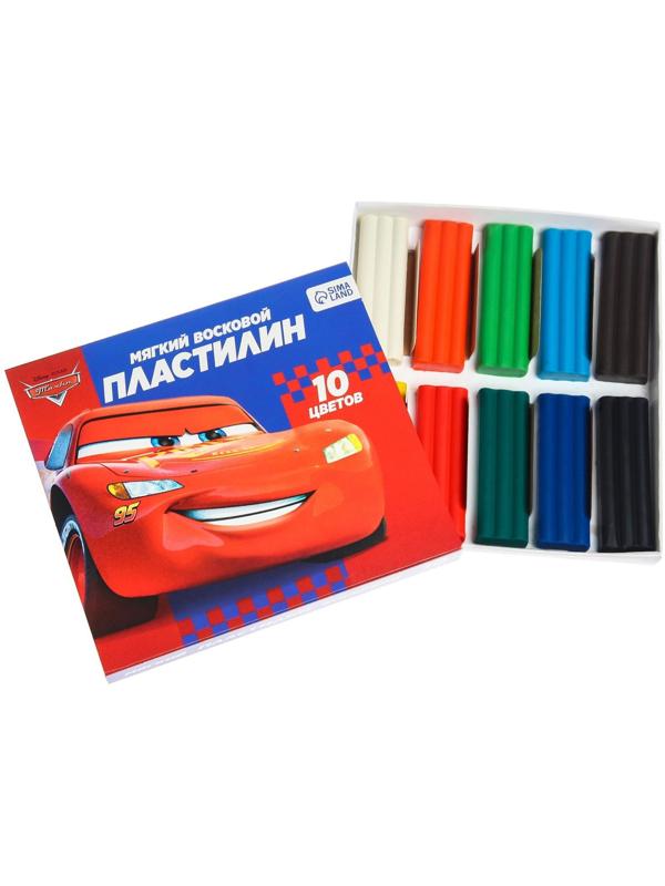 Пластилин мягкий  «Детский», 10 цветов, 150 г, Тачки