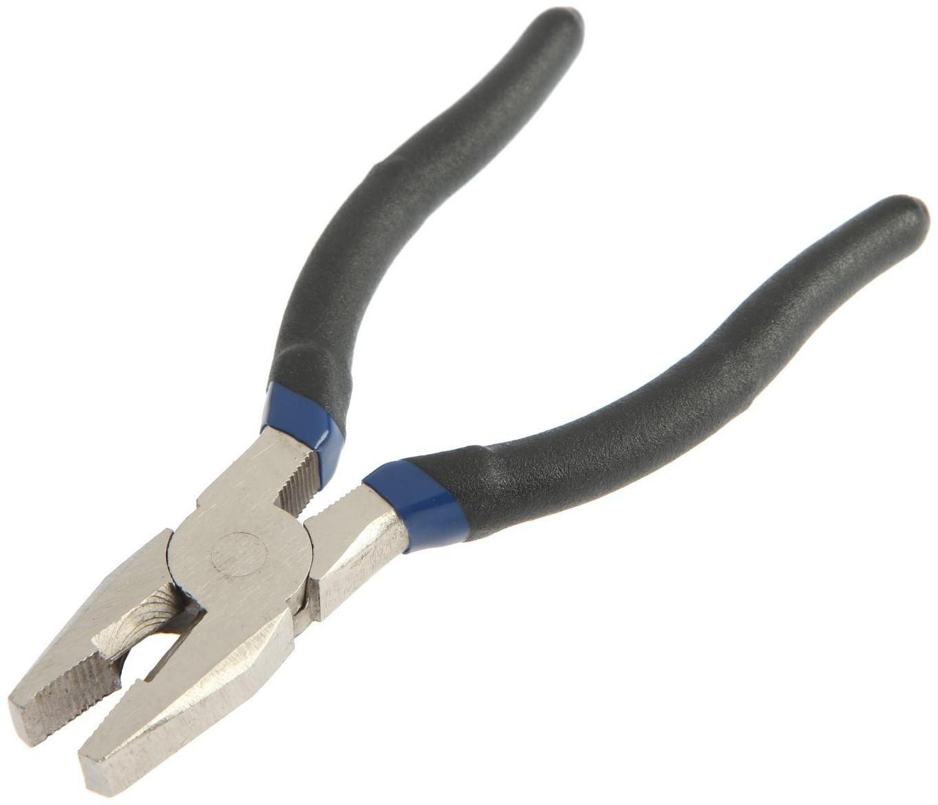 Плоскогубцы комбинированные ТУНДРА, никелированные, обрезиненные рукоятки, 160 мм