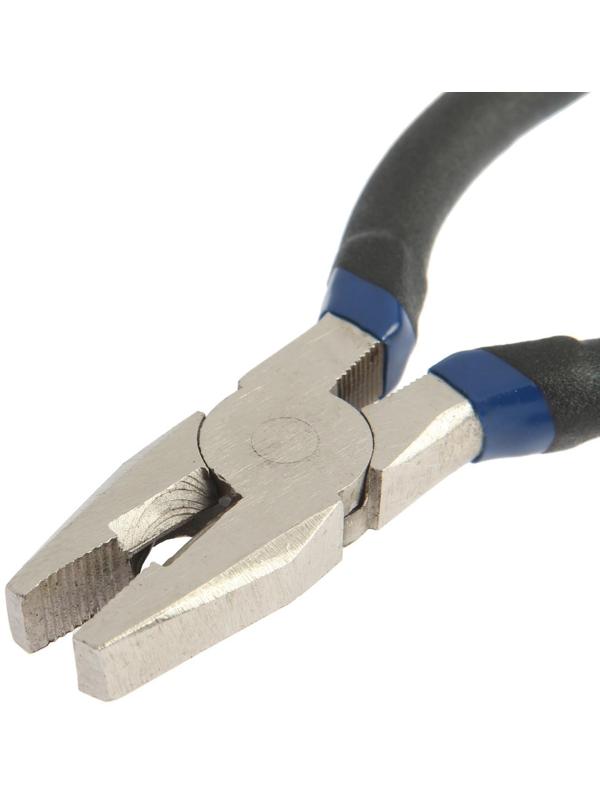 Плоскогубцы комбинированные ТУНДРА, никелированные, обрезиненные рукоятки, 160 мм