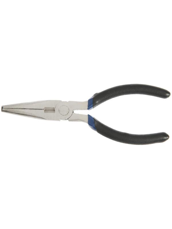 Длинногубцы ТУНДРА, никелированные, обрезиненные рукоятки, 160 мм