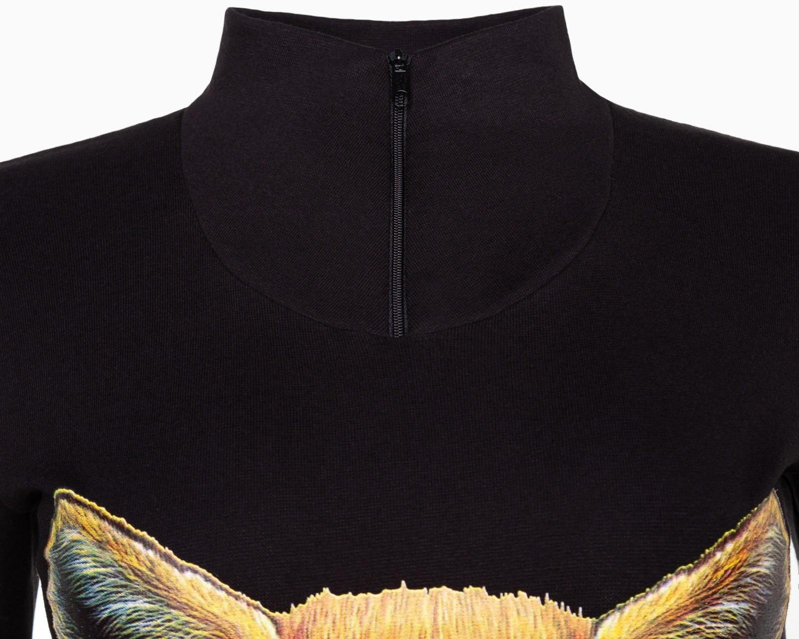 Термобельё женское (джемпер, леггинсы) принт лиса, цвет чёрный, размер 46