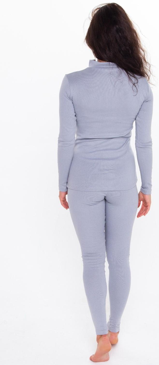 Термобельё женское (джемпер, леггинсы) принт волк, цвет светло-серый, размер 44