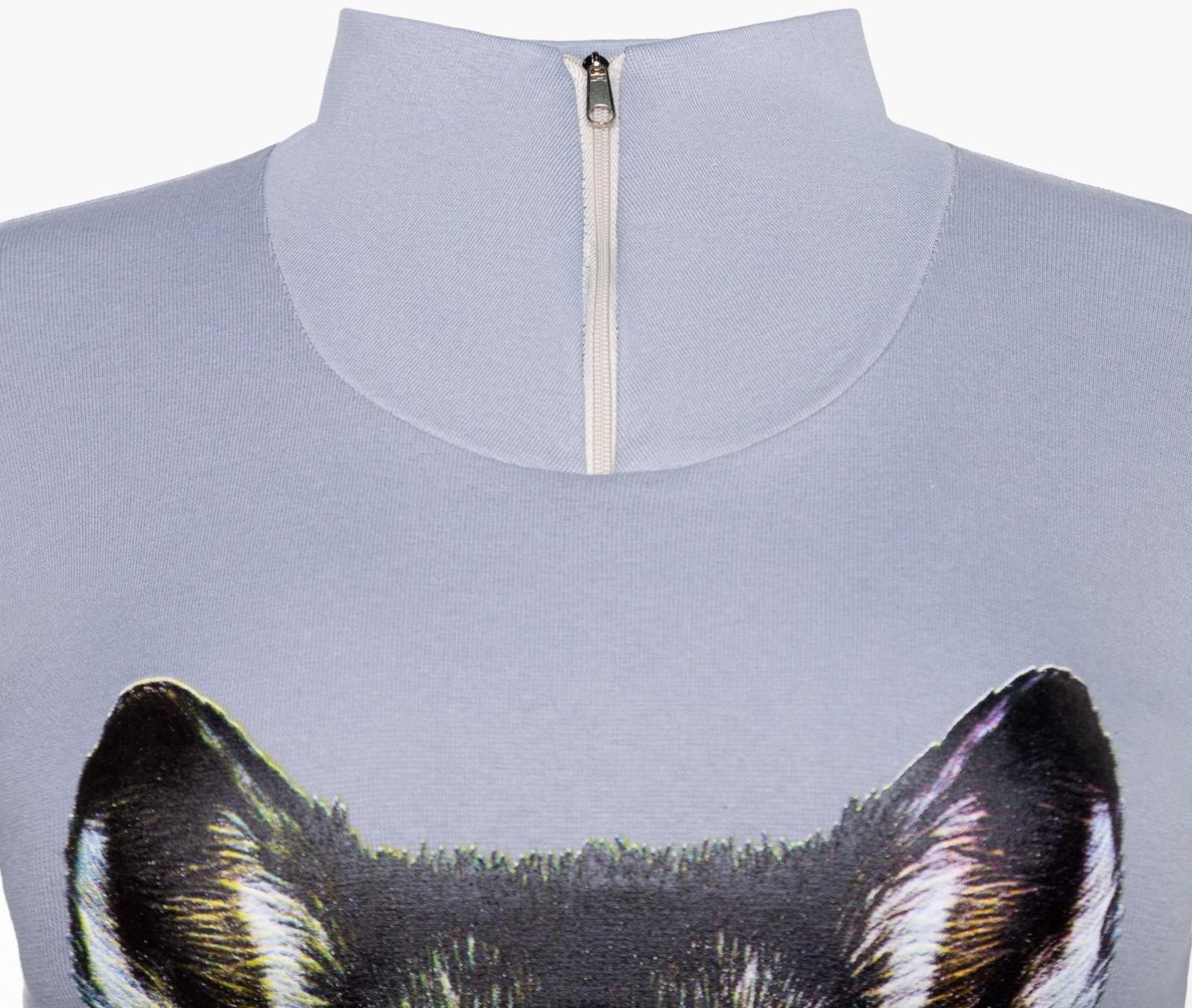 Термобельё женское (джемпер, леггинсы) принт волк, цвет светло-серый, размер 44