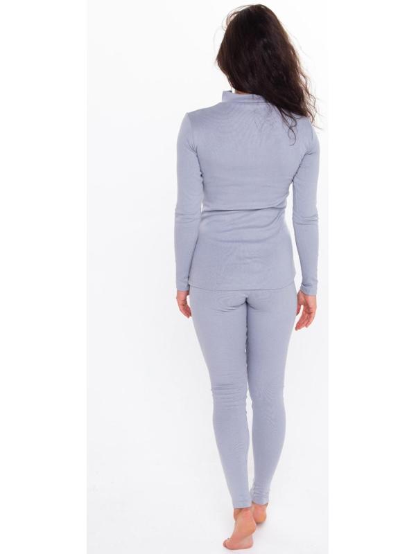 Термобельё женское (джемпер, леггинсы) принт волк, цвет светло-серый, размер 44