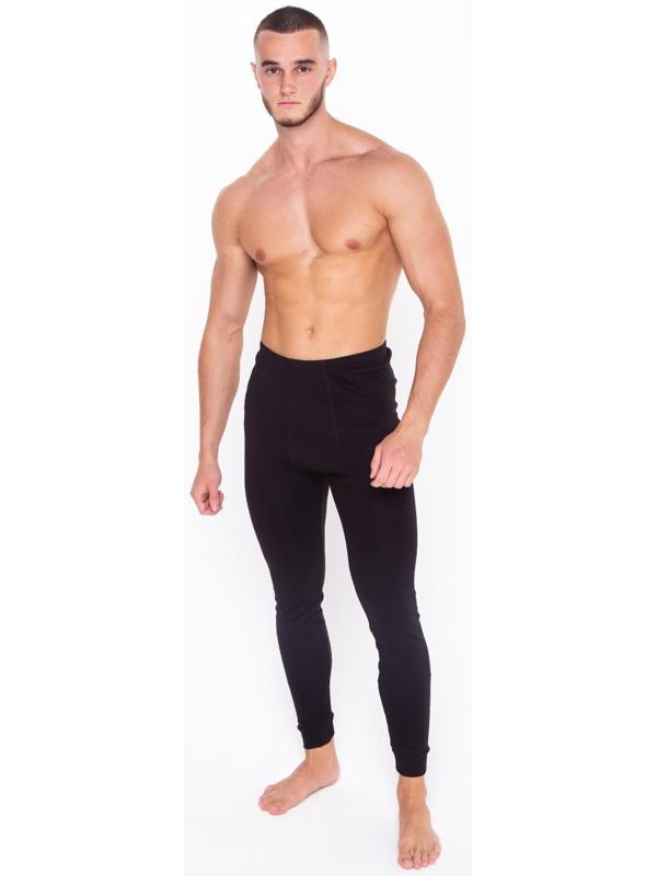 Термобельё мужское (кальсоны), цвет чёрный, размер 54
