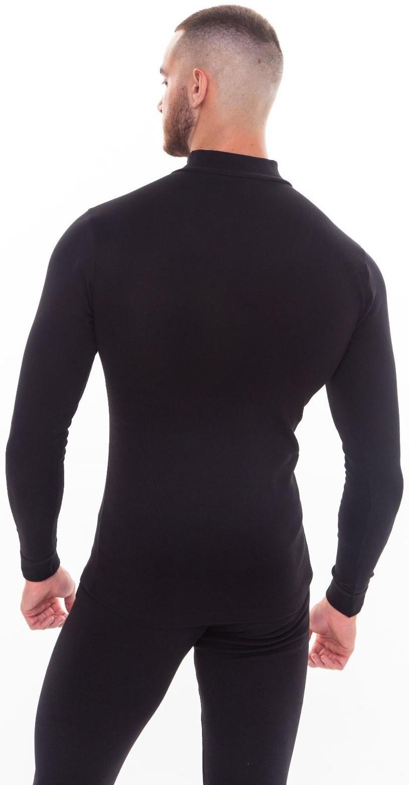 Термобельё мужское НАЧЁС (фуфайка, кальсоны) принт волк, цвет чёрный, размер 50