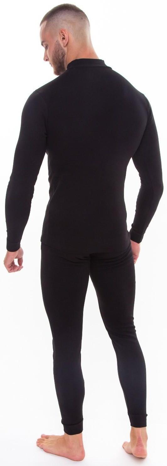 Термобельё мужское НАЧЁС (фуфайка, кальсоны) принт волк, цвет чёрный, размер 52