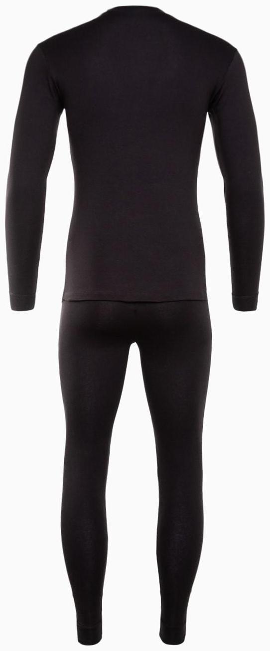 Термобельё мужское НАЧЁС (фуфайка, кальсоны) принт волк, цвет чёрный, размер 54