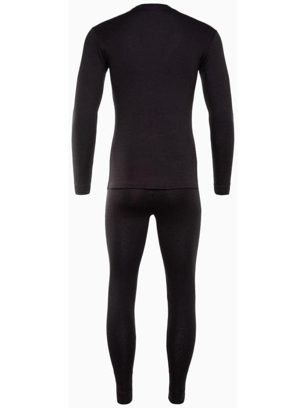 Термобельё мужское НАЧЁС (фуфайка, кальсоны) принт волк, цвет чёрный, размер 54