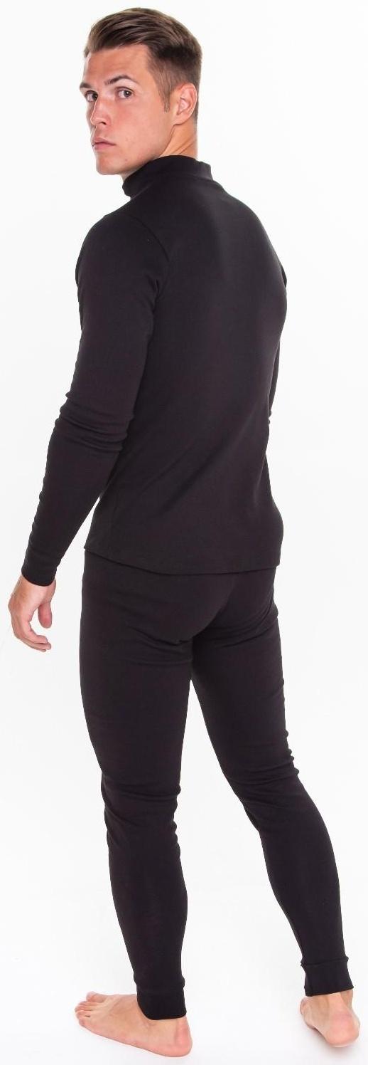 Термобельё мужское (джемпер, кальсоны), цвет чёрный, размер 46
