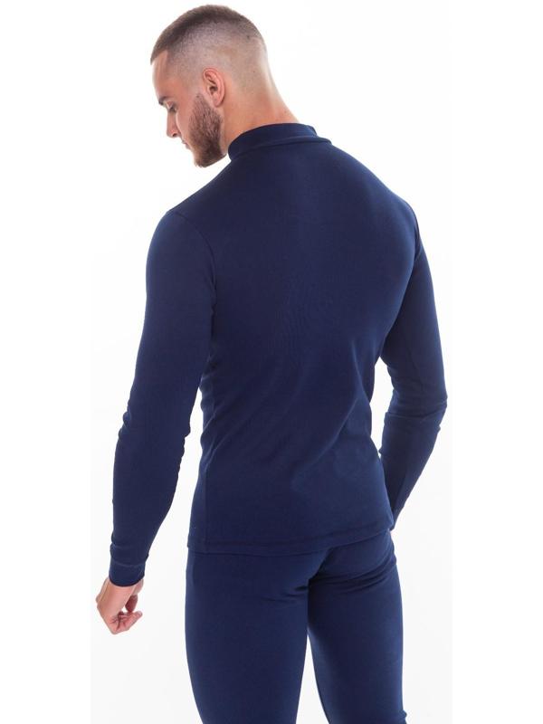 Термобельё мужское НАЧЁС (фуфайка, кальсоны) принт медведь, цвет тёмно-синий, размер 54