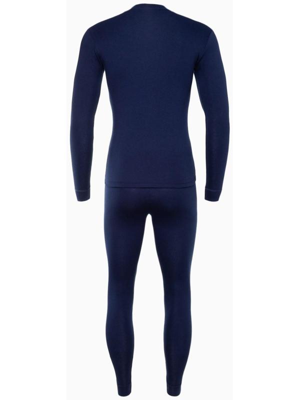 Термобельё мужское НАЧЁС (фуфайка, кальсоны) принт медведь, цвет тёмно-синий, размер 54