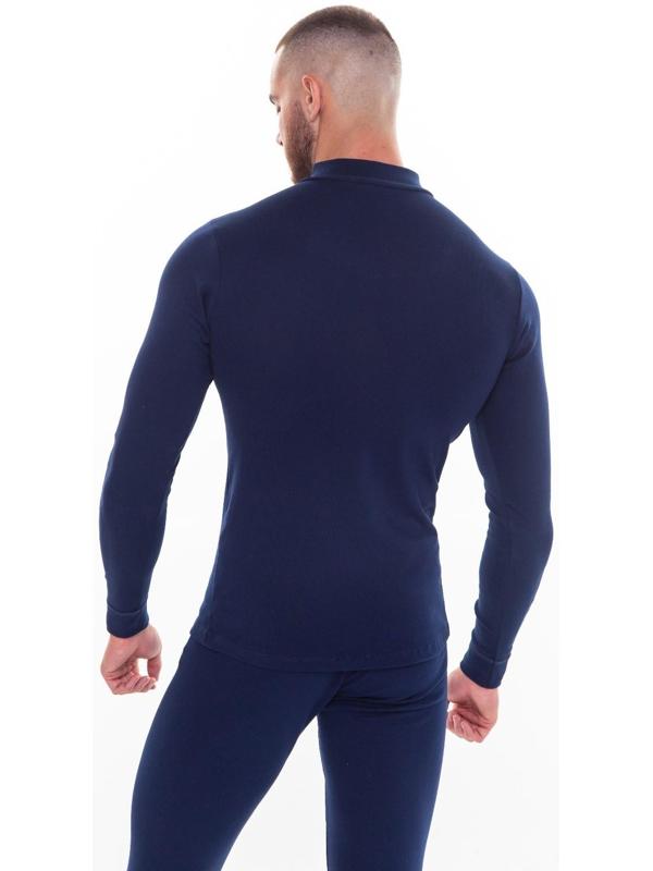 Термобельё мужское НАЧЁС (фуфайка, кальсоны) принт волк, цвет тёмно-синий, размер 52