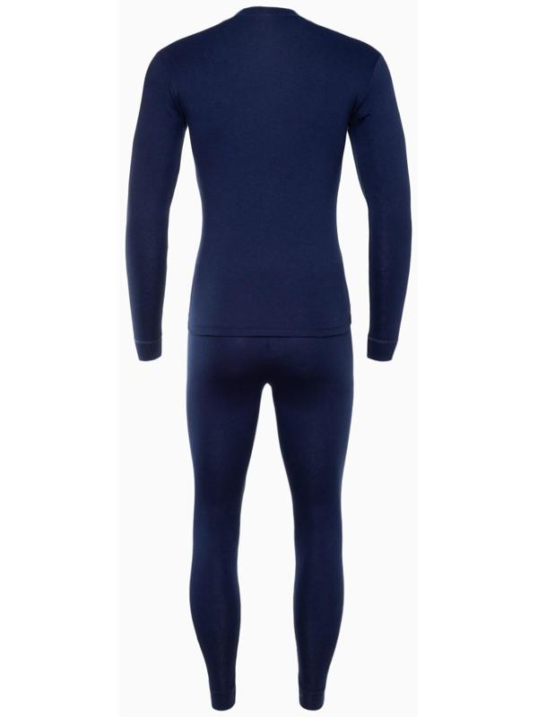 Термобельё мужское НАЧЁС (фуфайка, кальсоны) принт волк, цвет тёмно-синий, размер 54