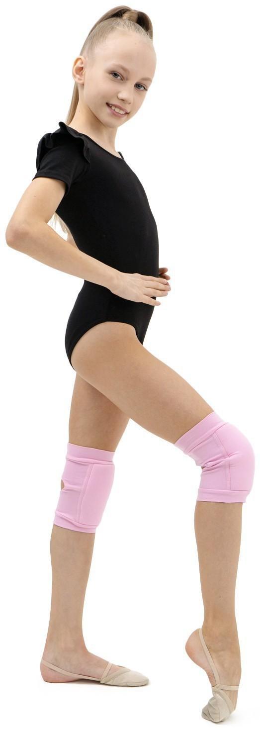 Наколенники для гимнастики и танцев с уплотнителем, р. M, 11-14 лет, цвет розовый