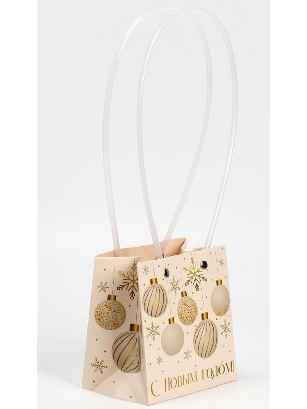 Пакет влагостойкий для цветов «New Year», 11,5 х 12 х 8 см