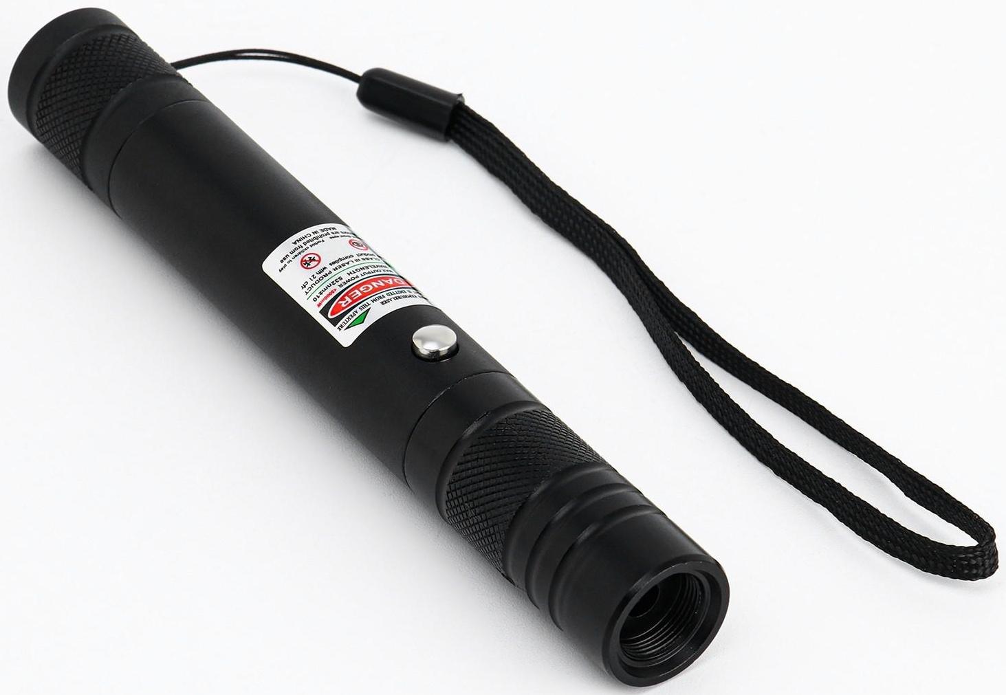 Лазерная указка 532 нм, 500 мАч, дальность до 1 км, USB, зеленый луч