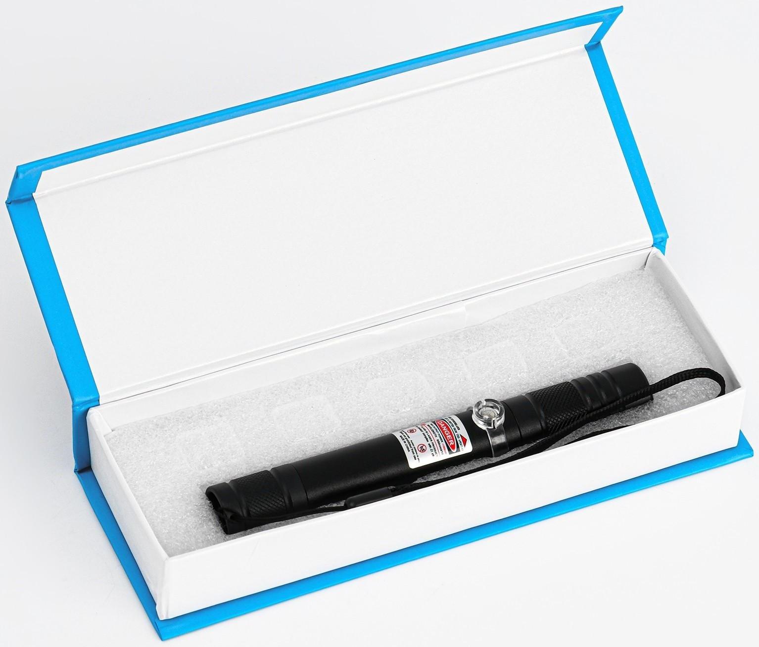 Лазерная указка 650 нм, 500 мАч, дальность до 1 км, USB, красный луч