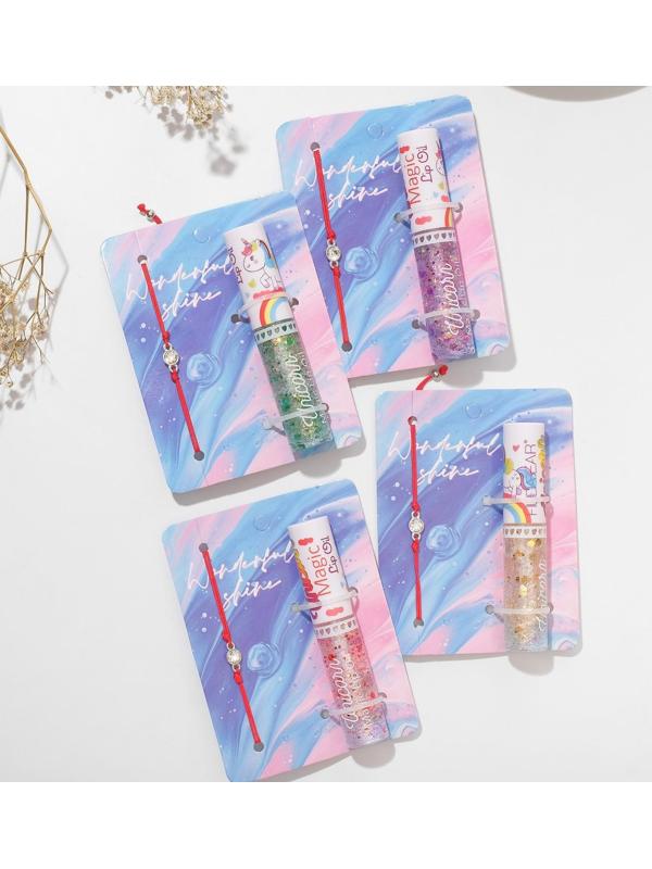 Набор 2 предмета: браслет, блеск для губ 