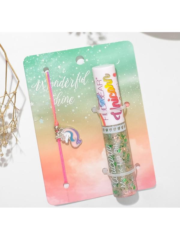 Набор 2 предмета: браслет, блеск для губ 