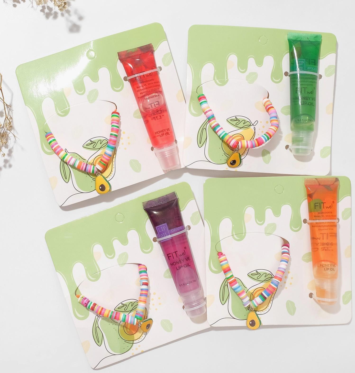 Набор 2 предмета: браслет, блеск для губ 