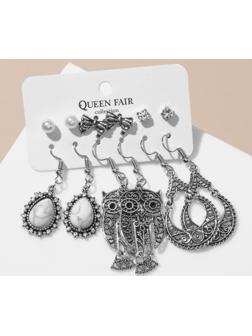 Серьги набор 6 пар 