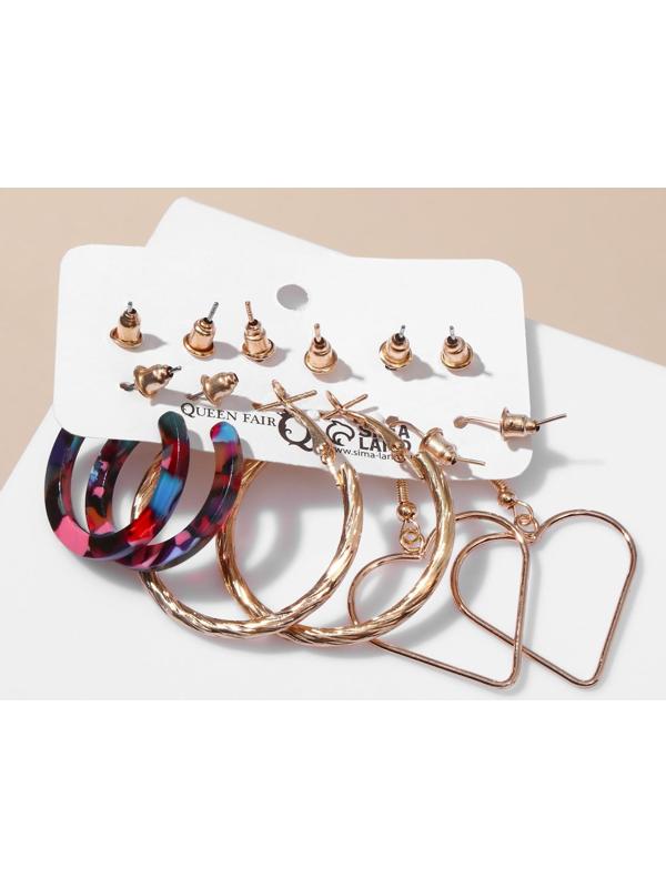 Серьги набор 6 пар 