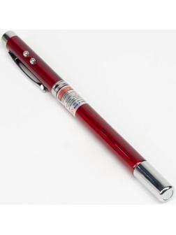 Лазерная указка, выдвижная, 3 в 1:  670 нм, 3 LR44, красный луч, 15 х 1 см